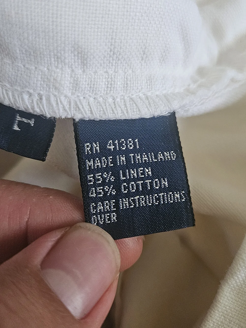 Vintage Polo Ralph Lauren Men's White Pleated Cargo Linen-Blend Pants Large